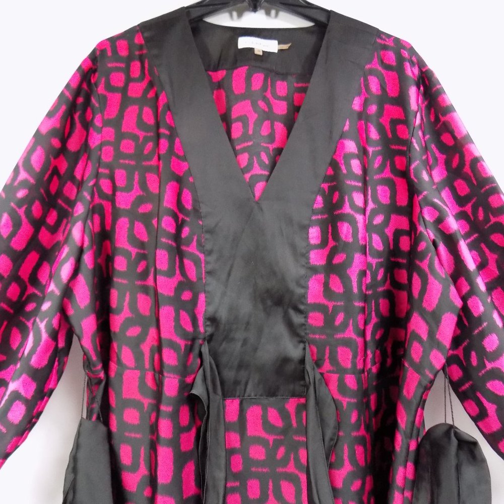 Calvin Klein Satin Feel Tie Back Kimono Style Blouse Size 2X - Picture 4 of 11